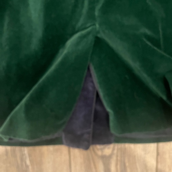 Vintage 90s Tabi International Velvet Blazer Green Gold Buttons size large - Picture 9 of 13